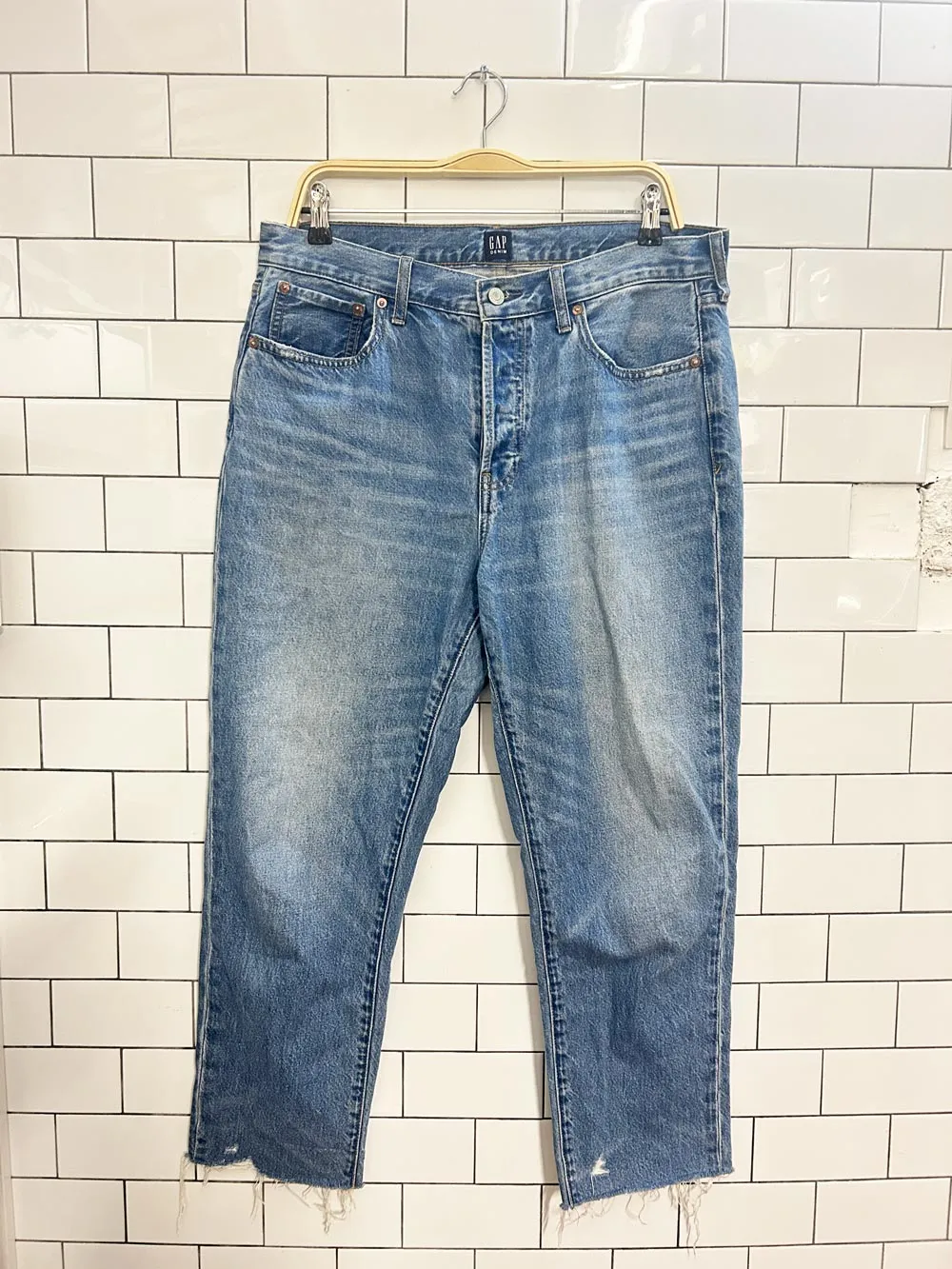 gap denim boyfriend jeans sold by Good Market Thrift Store product image thumbnail 3