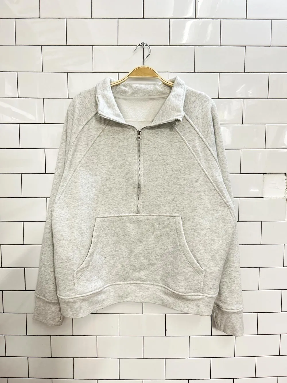1/2 zip oversized fleece sweatshirt sold by Good Market Thrift Store