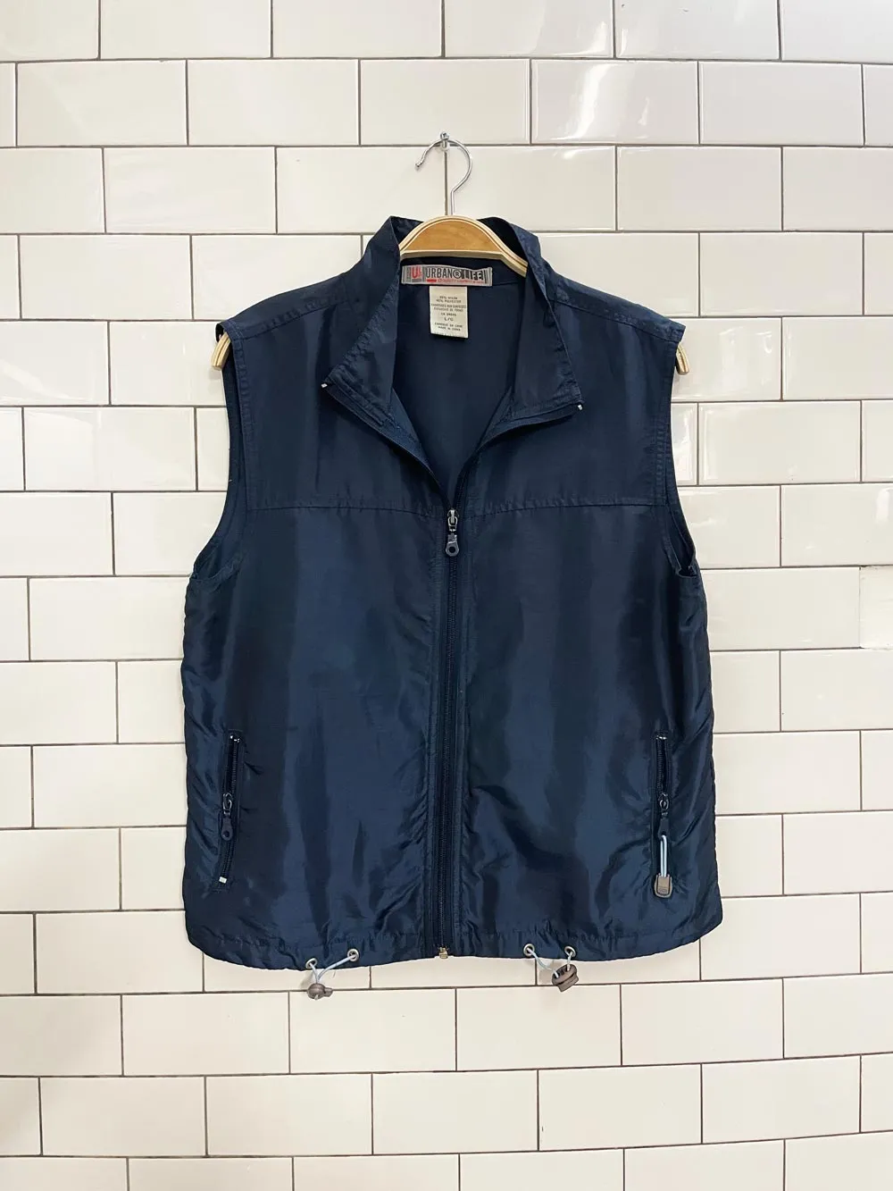 y2k urban life nylon drawstring vest sold by Good Market Thrift Store