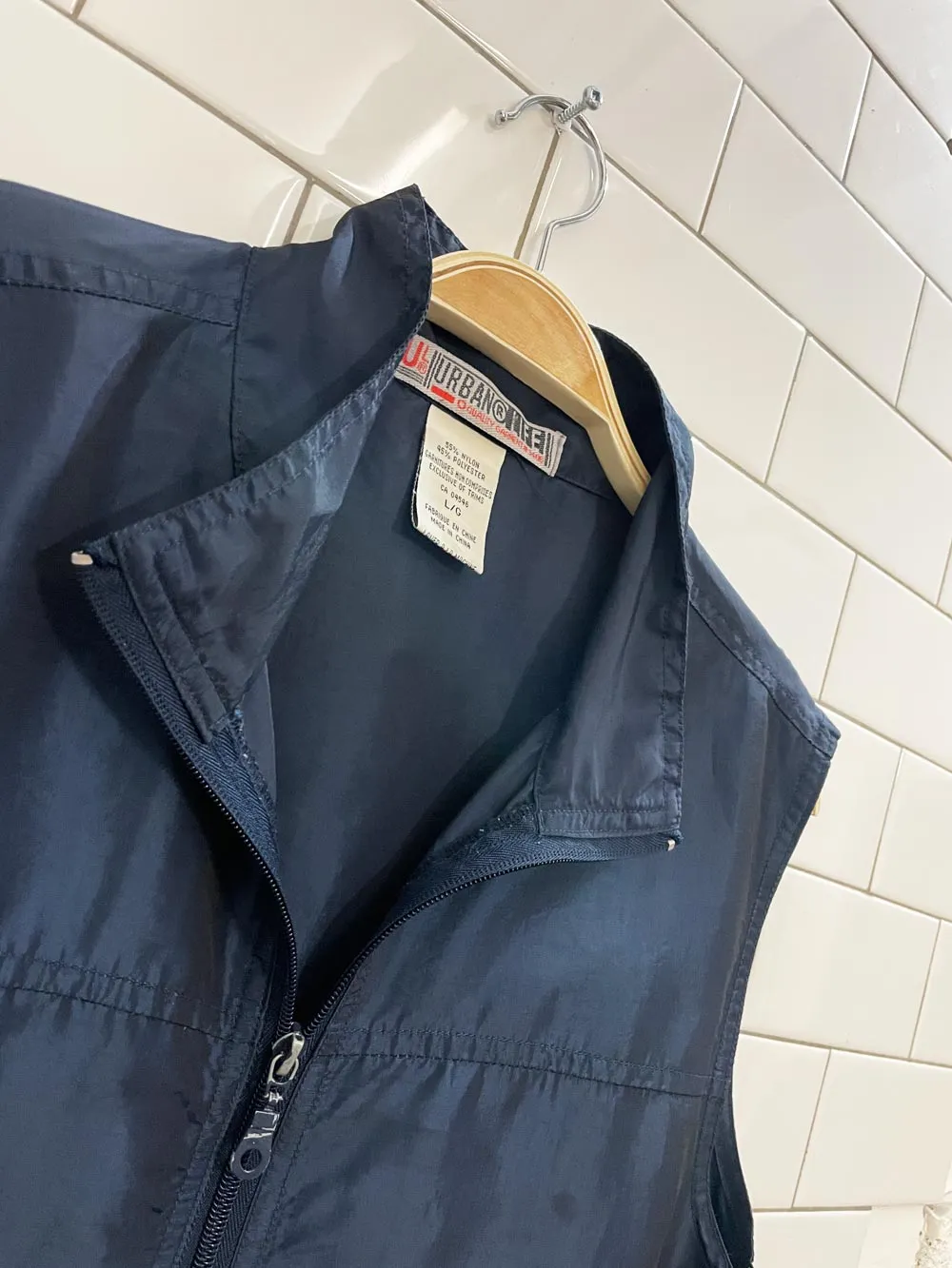 y2k urban life nylon drawstring vest sold by Good Market Thrift Store product image thumbnail 2