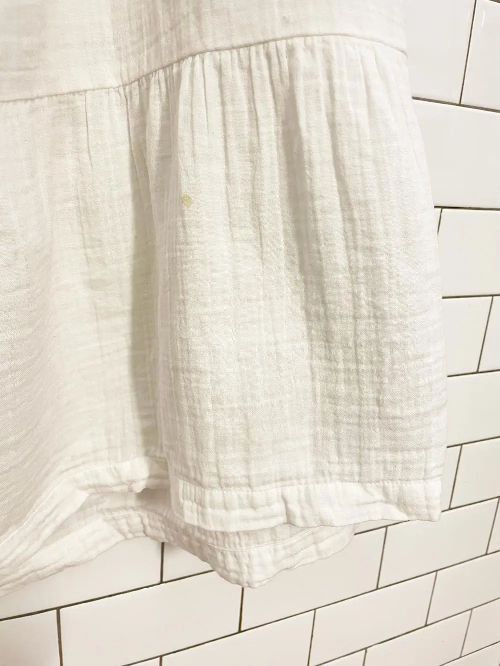 gap gauze cotton prairie tiered midi skirt sold by Good Market Thrift Store product image thumbnail 5