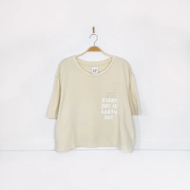 gap x earth activist crop pocket tee sold by Good Market Thrift Store