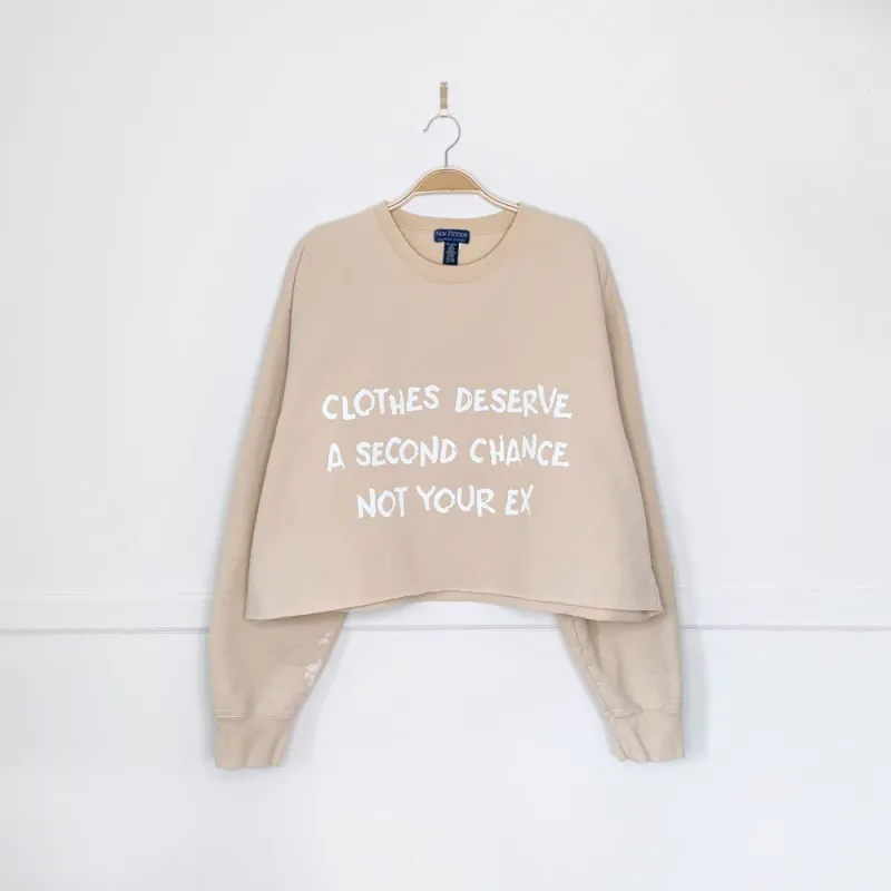 vintage 90s non-fiction x earth activist crop sweatshirt sold by Good Market Thrift Store