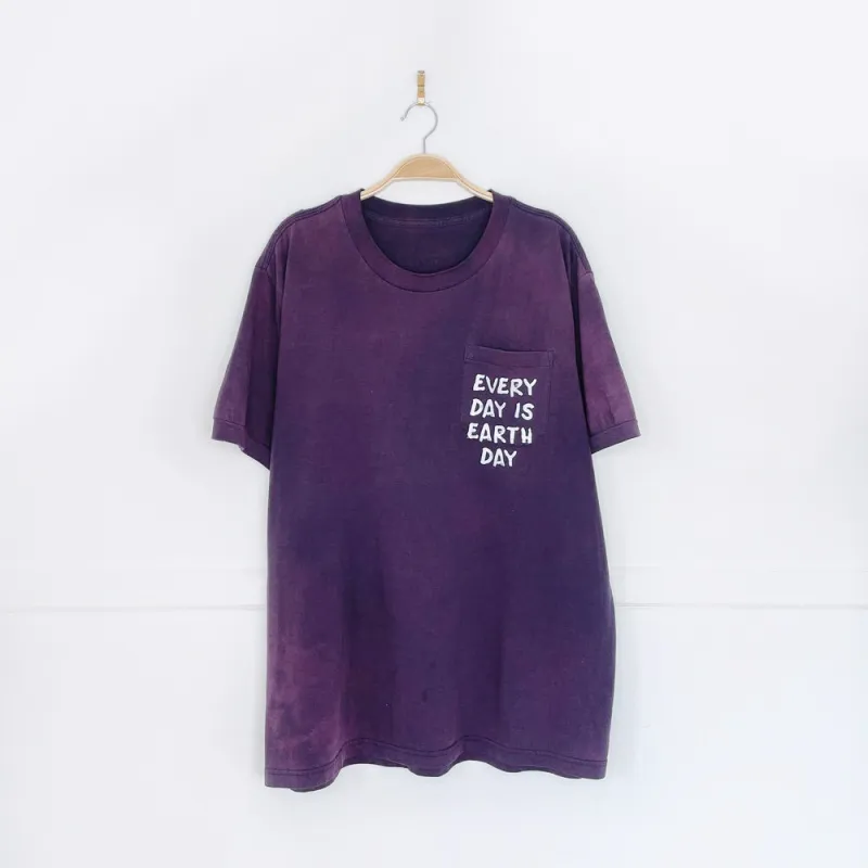 vintage 80s mww x earth activist faded ringer pocket tee sold by Good Market Thrift Store