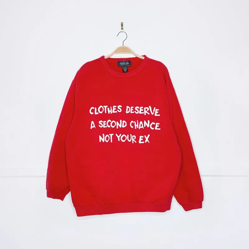vintage 90s non-fiction x earth activist sweatshirt sold by Good Market Thrift Store