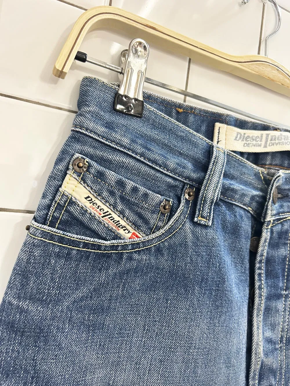 vintage 90s diesel type rr55 straight leg button fly jeans sold by Good Market Thrift Store product image thumbnail 5