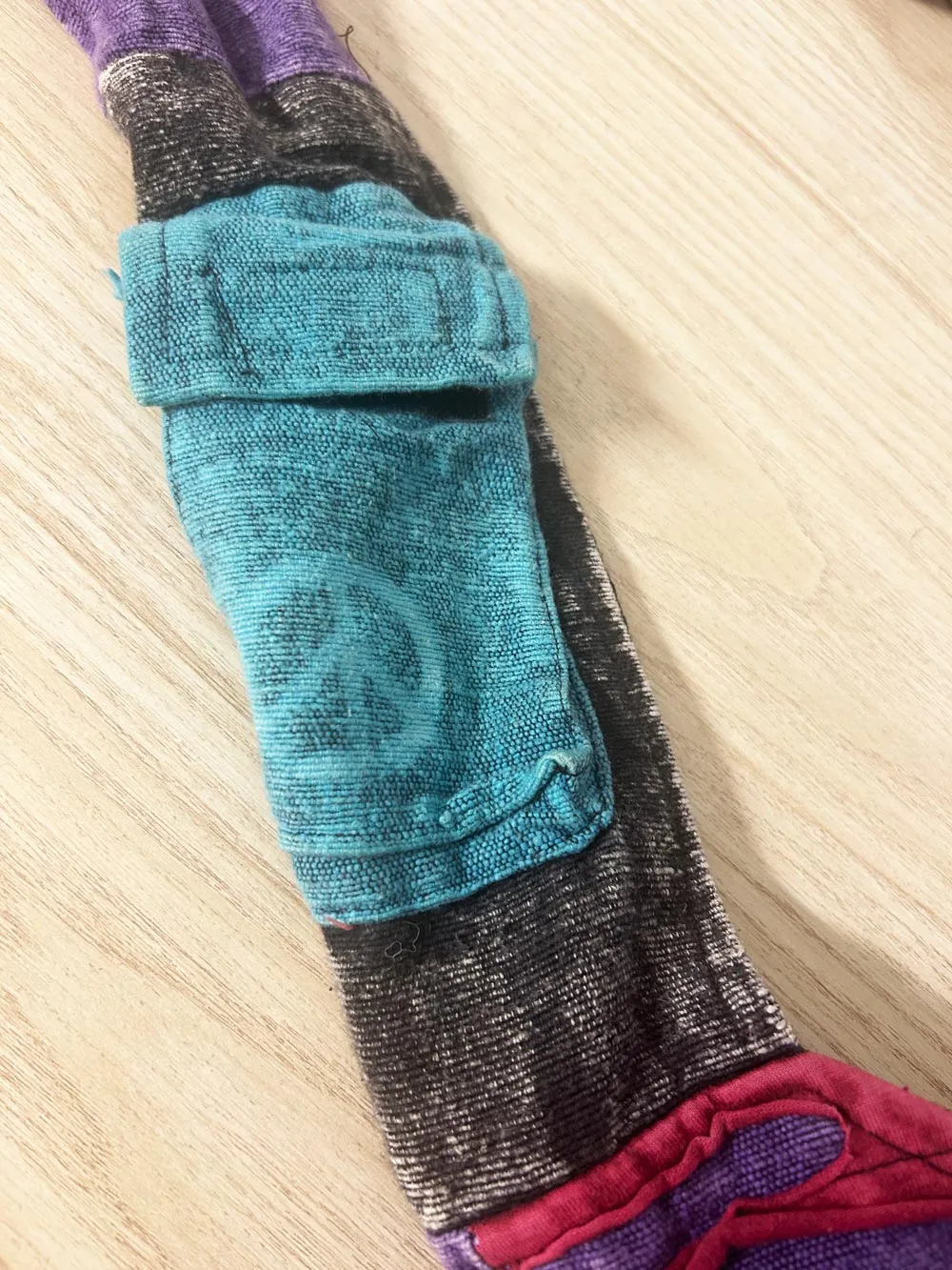 vintage ark boho patchwork peace sling bag sold by Good Market Thrift Store product image thumbnail 4