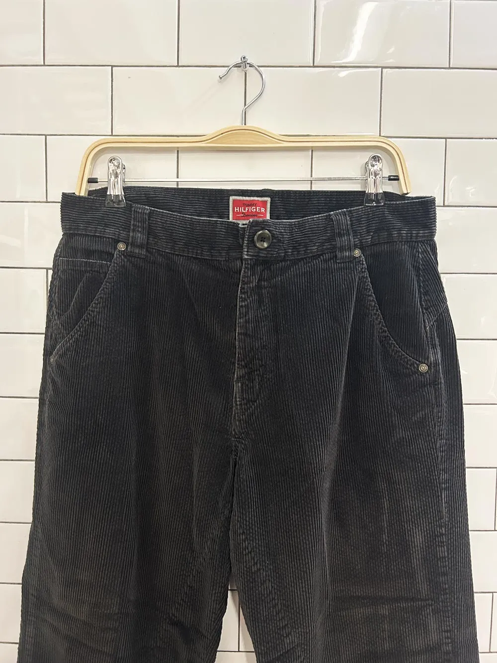 vintage 00s tommy hilfiger wide leg corduroy pants sold by Good Market Thrift Store