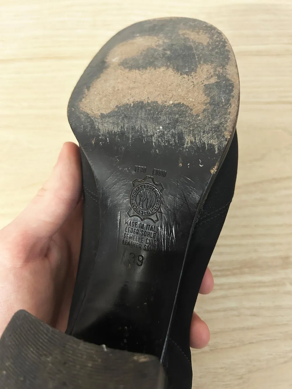 vintage 00s specchio italian heeled loafers sold by Good Market Thrift Store product image thumbnail 4