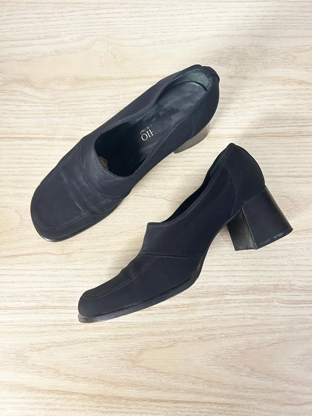 vintage 00s specchio italian heeled loafers sold by Good Market Thrift Store