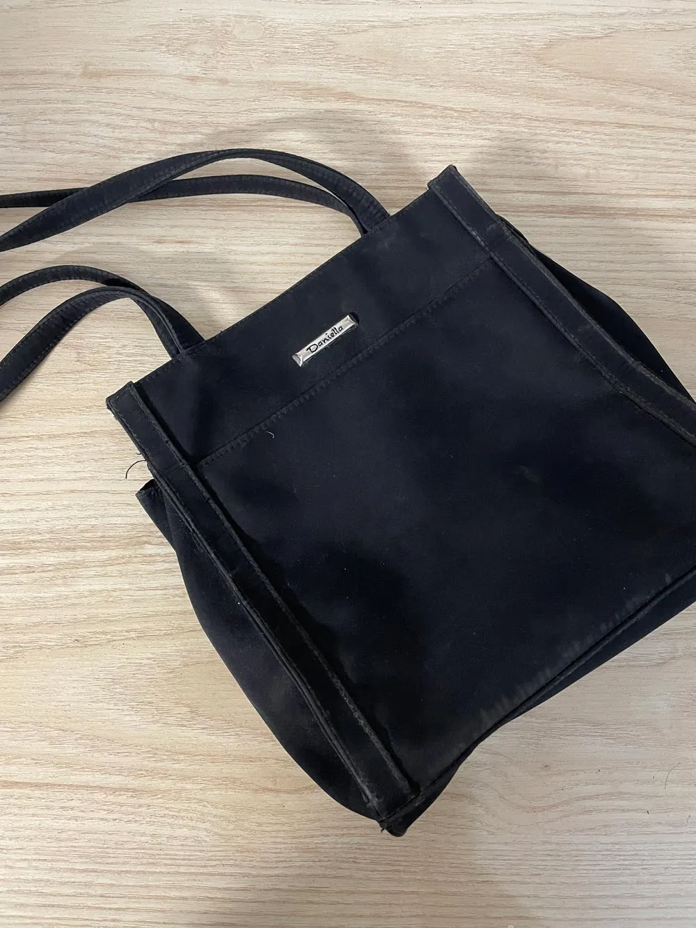 vintage 00s daniella minimal nylon shoulder bag sold by Good Market Thrift Store