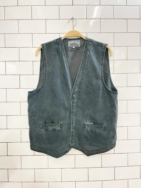 vintage santoryo italy corduroy vest sold by Good Market Thrift Store