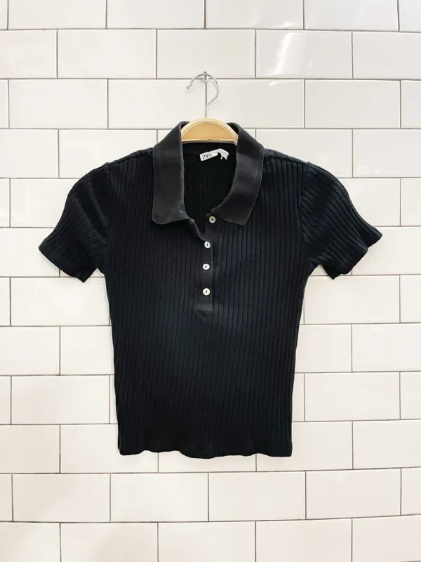 zara ribbed polo shirt sold by Good Market Thrift Store