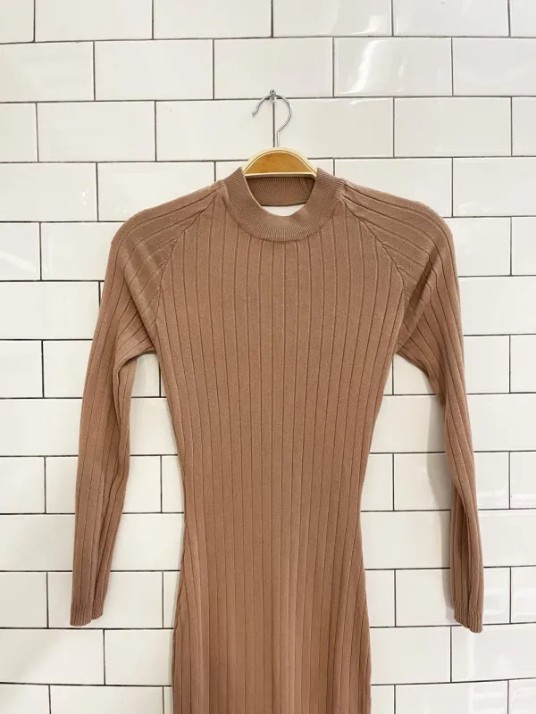 naked wardrobe open back knit long sleeve dress sold by Good Market Thrift Store