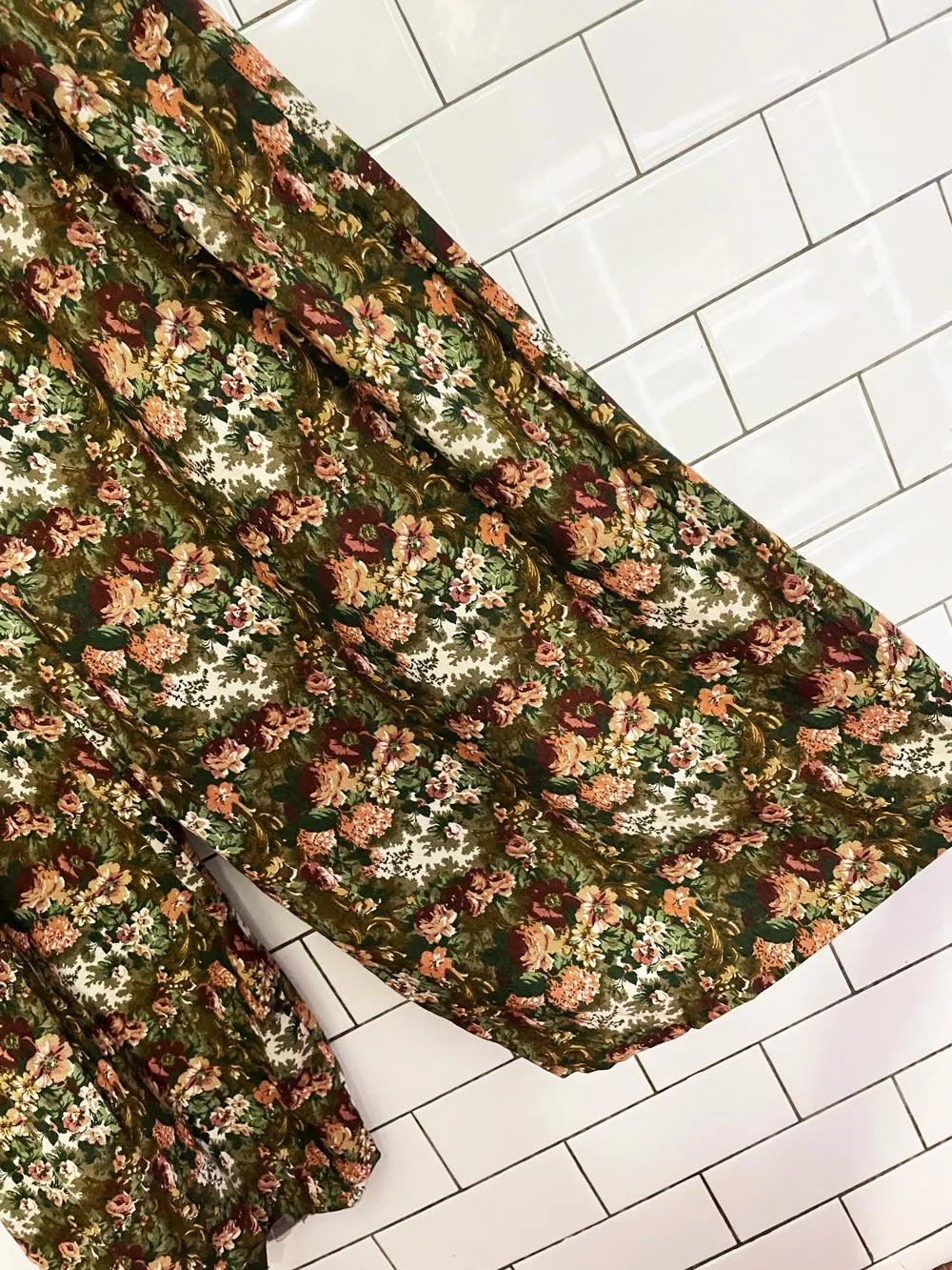 vintage 90s all that jazz floral wide leg jumpsuit | made in USA sold by Good Market Thrift Store product image thumbnail 4