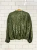 zara sequin zip bomber jacket sold by Good Market Thrift Store