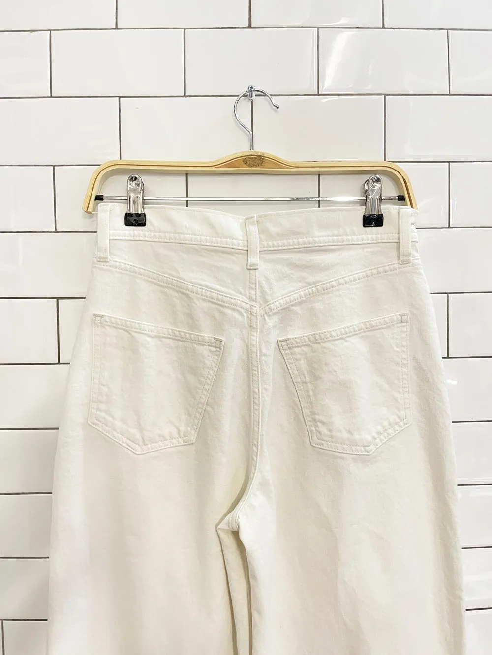 gap trouser high rise wide leg jeans sold by Good Market Thrift Store product image thumbnail 2