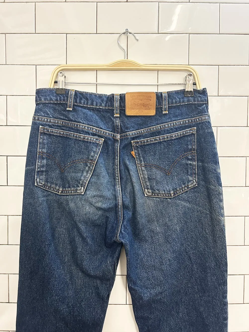 vintage levi's 619 orange tab straight jeans sold by Good Market Thrift Store