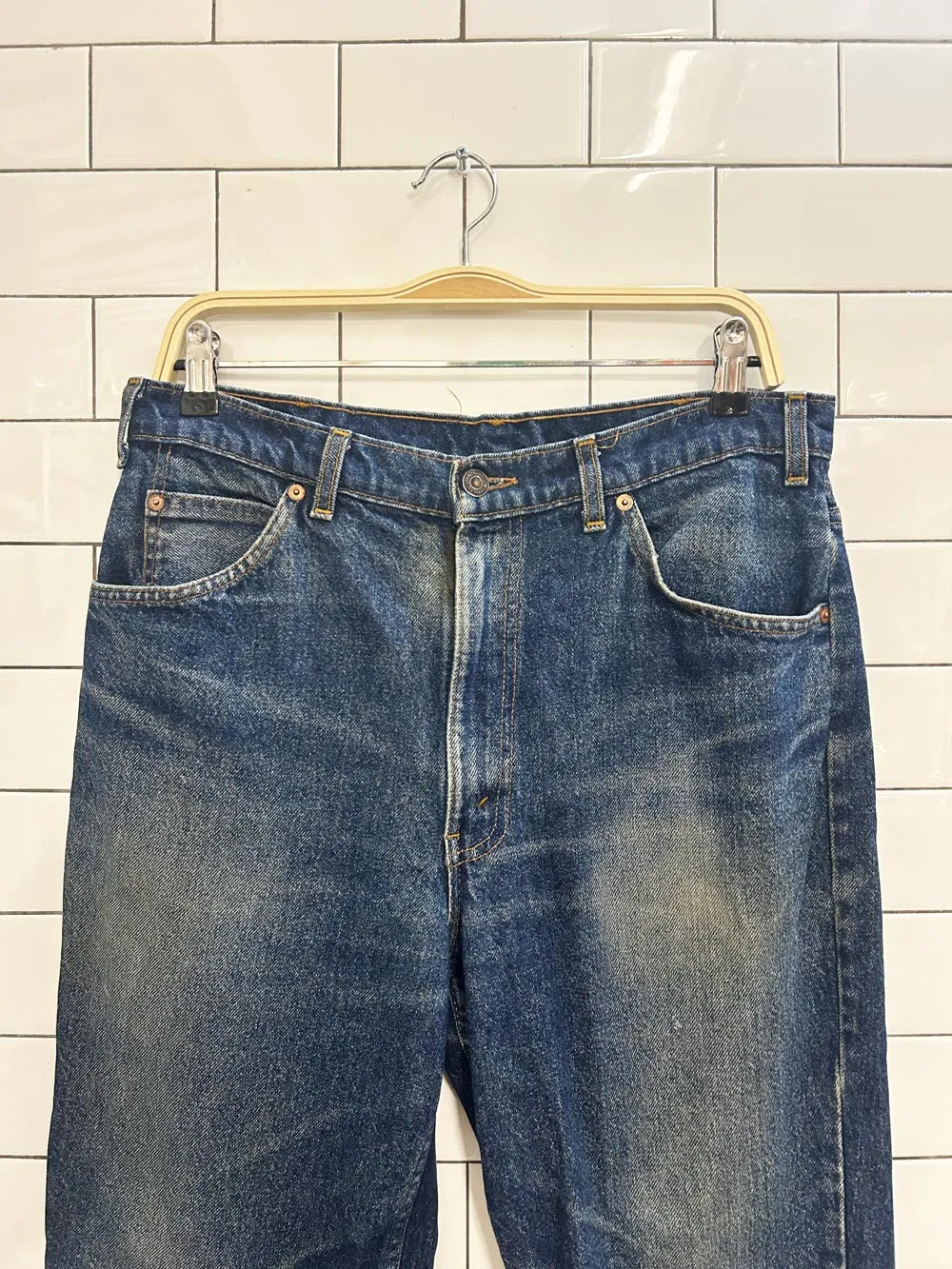 vintage levi's 619 orange tab straight jeans sold by Good Market Thrift Store product image thumbnail 2