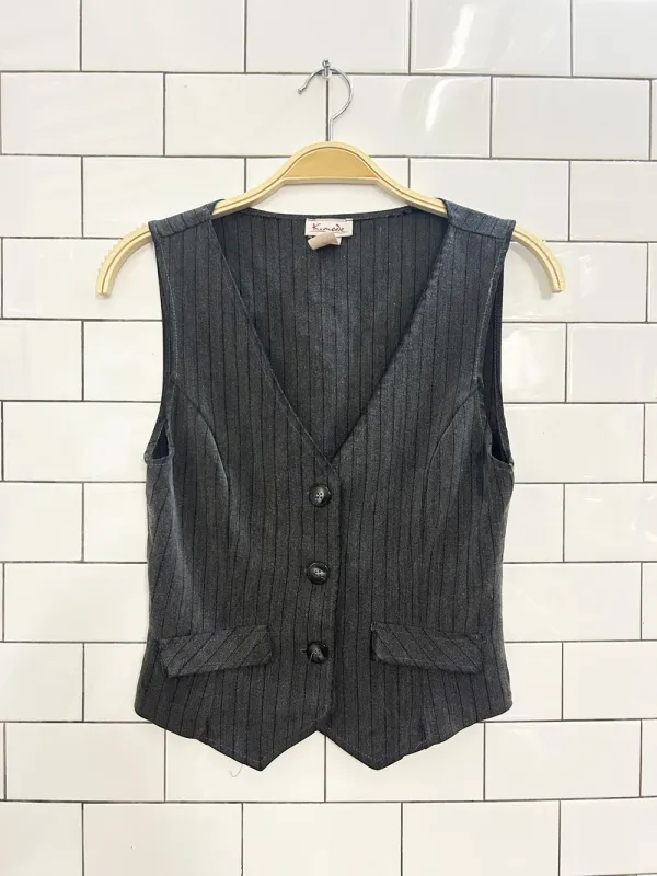 y2k k.mode striped vest sold by Good Market Thrift Store