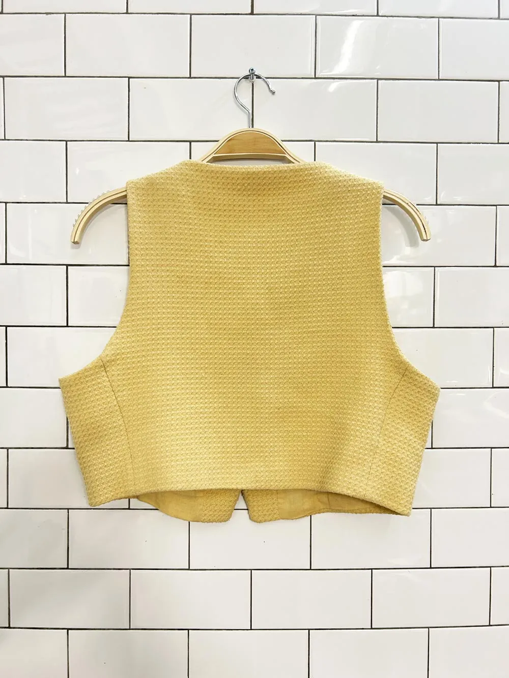 zara crop single button vest sold by Good Market Thrift Store product image thumbnail 3