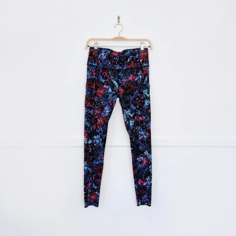 lululemon 2018 fast & free tight nulux | neon blossom sold by Good Market Thrift Store