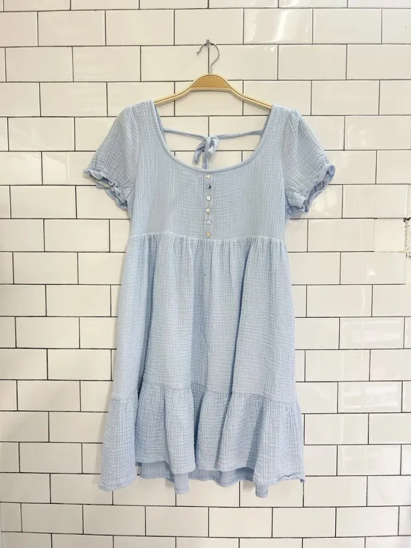 in loom gauze cotton tiered mini dress sold by Good Market Thrift Store