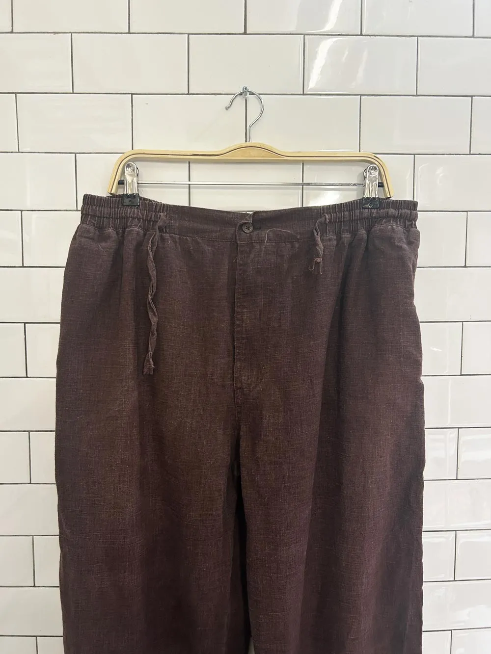 vintage linen wide leg pants sold by Good Market Thrift Store