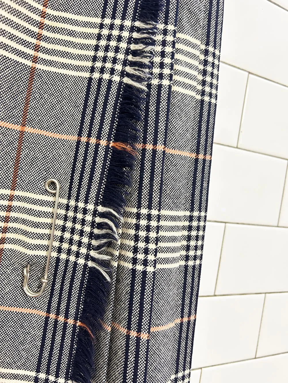 vintage 80s ajean wool plaid kilt midi skirt sold by Good Market Thrift Store product image thumbnail 2