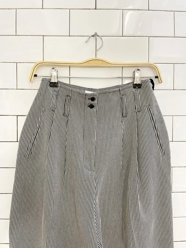 vintage 90s le chateau pleated stripe balloon leg pant sold by Good Market Thrift Store