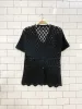 vintage crochet knit cardigan top sold by Good Market Thrift Store