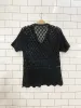 vintage crochet knit cardigan top sold by Good Market Thrift Store