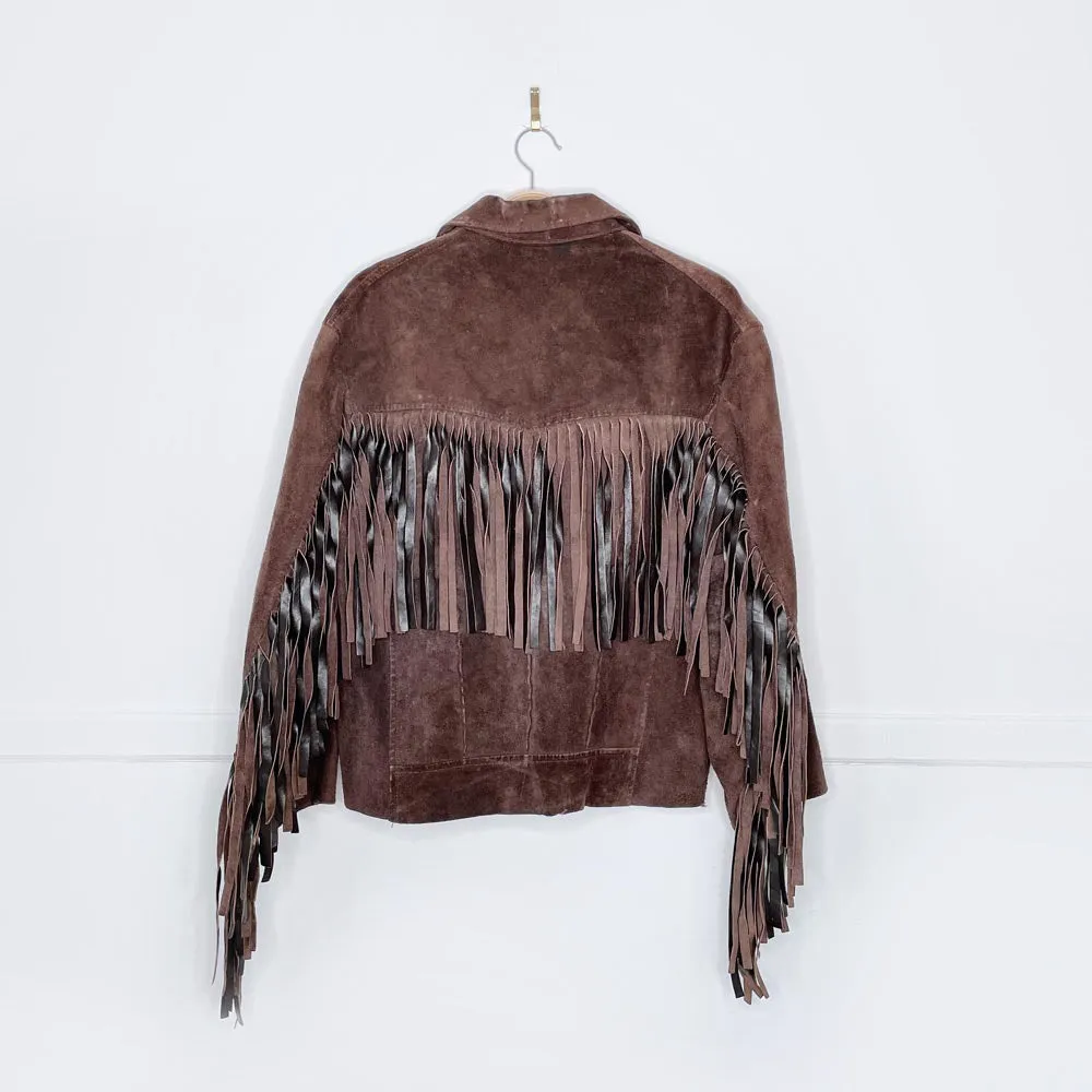 vintage fringe pullover suede rancher jacket sold by Good Market Thrift Store product image thumbnail 3