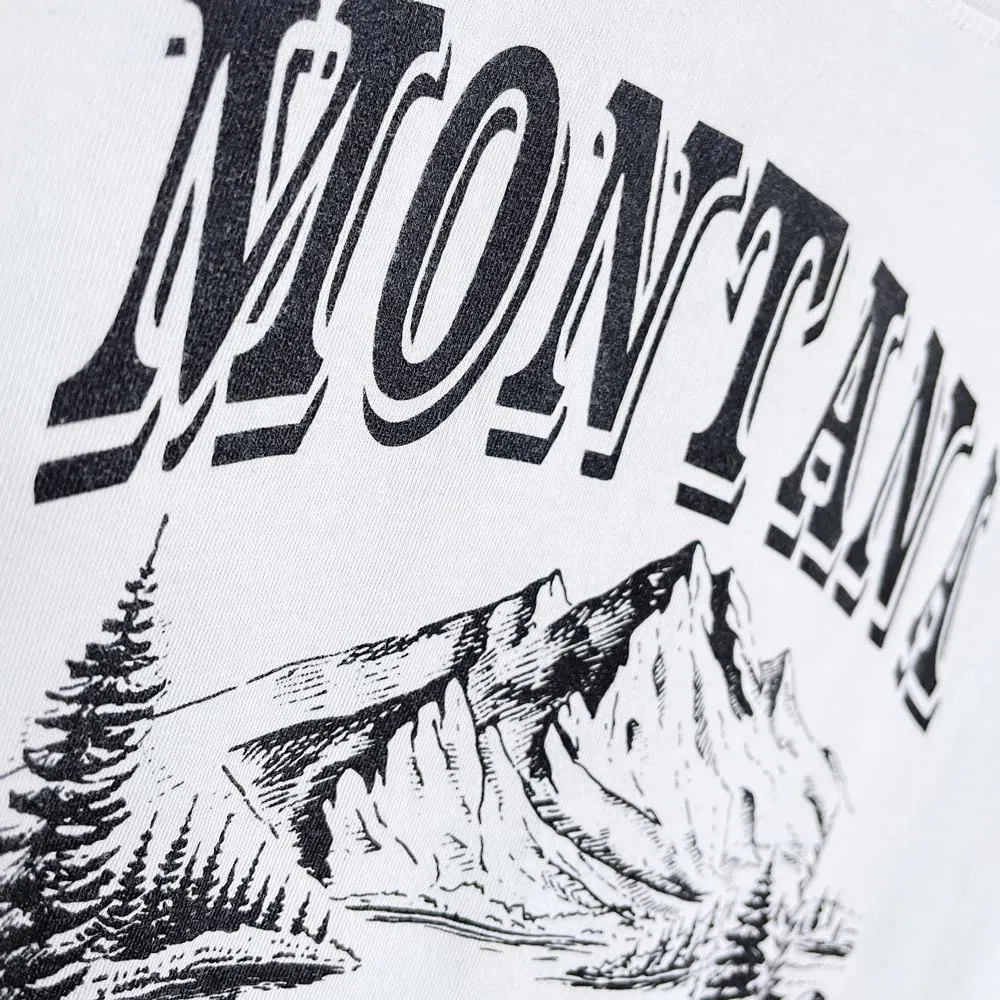 daybreak montana graphic crop tee sold by Good Market Thrift Store product image thumbnail 2
