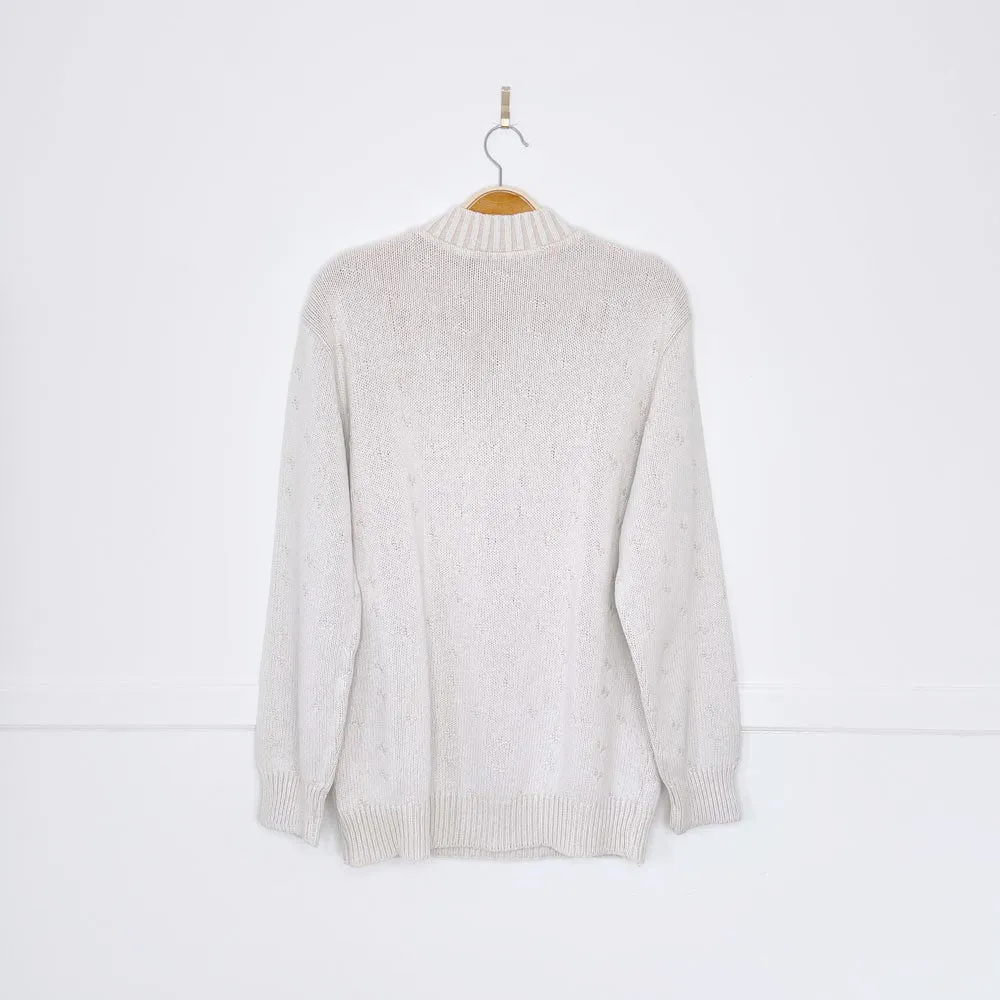 vintage parkhurst minimal horse knit cotton sweater sold by Good Market Thrift Store product image thumbnail 3