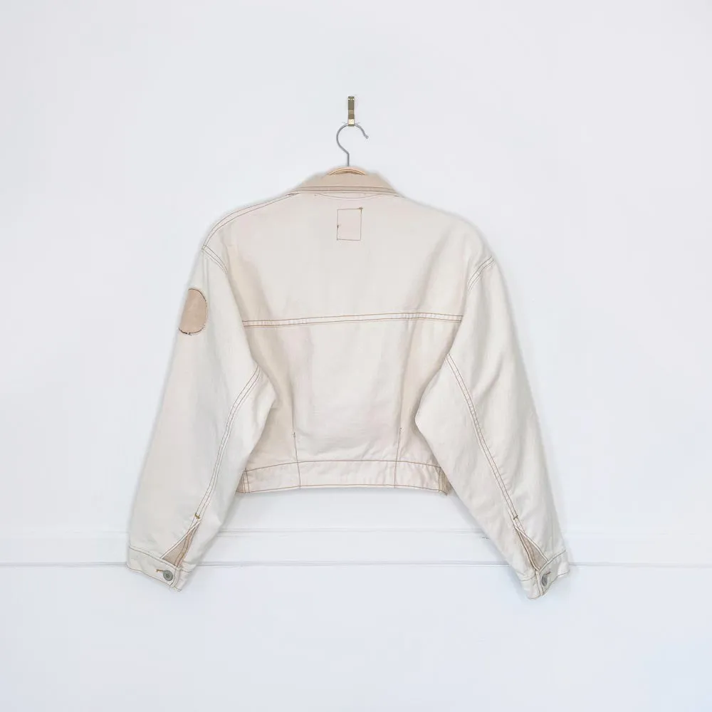 vintage 90s hollywood crop denim jacket sold by Good Market Thrift Store product image thumbnail 3