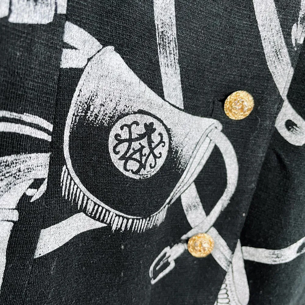 vintage saddle print fitted knit jacket sold by Good Market Thrift Store product image thumbnail 2