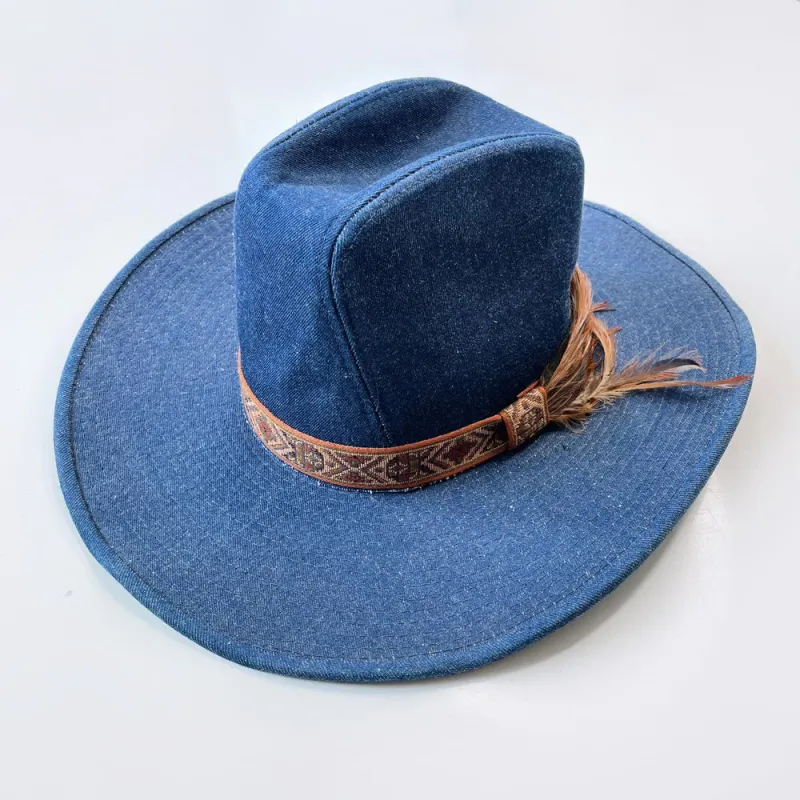 vintage lanning denim rancher cowboy hat sold by Good Market Thrift Store