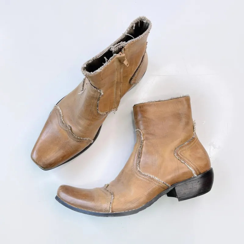 y2k aldo square toe western short boot sold by Good Market Thrift Store
