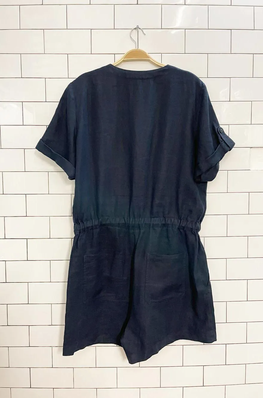 lauren ralph lauren 100% linen romper sold by Good Market Thrift Store product image thumbnail 3