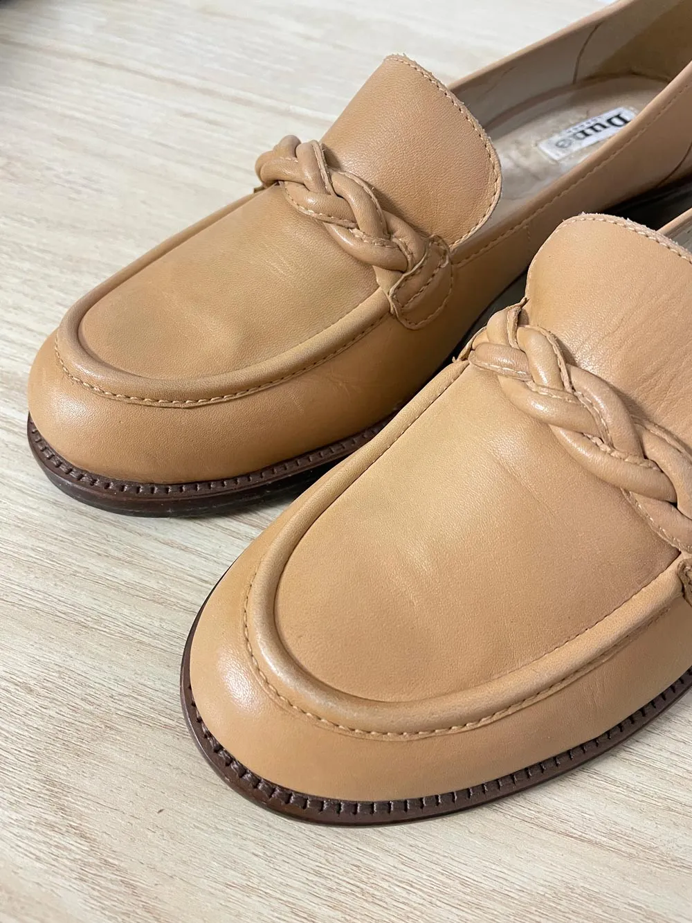 dune london heeled leather loafer sold by Good Market Thrift Store product image thumbnail 2