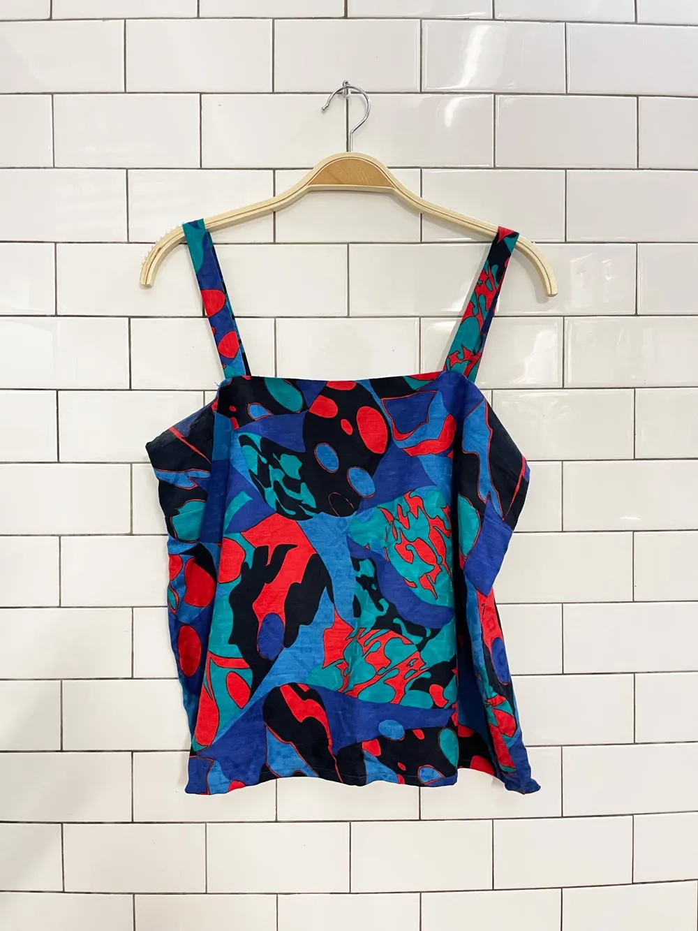 vintage 80s square tank + pleated midi skirt set sold by Good Market Thrift Store product image thumbnail 2