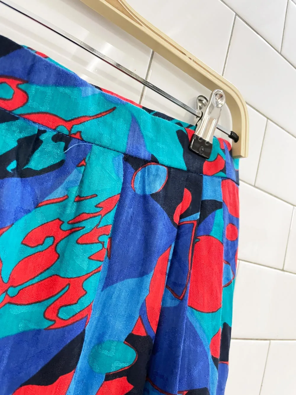 vintage 80s square tank + pleated midi skirt set sold by Good Market Thrift Store product image thumbnail 4