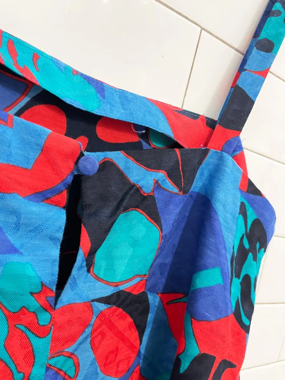 vintage 80s square tank + pleated midi skirt set sold by Good Market Thrift Store product image thumbnail 3