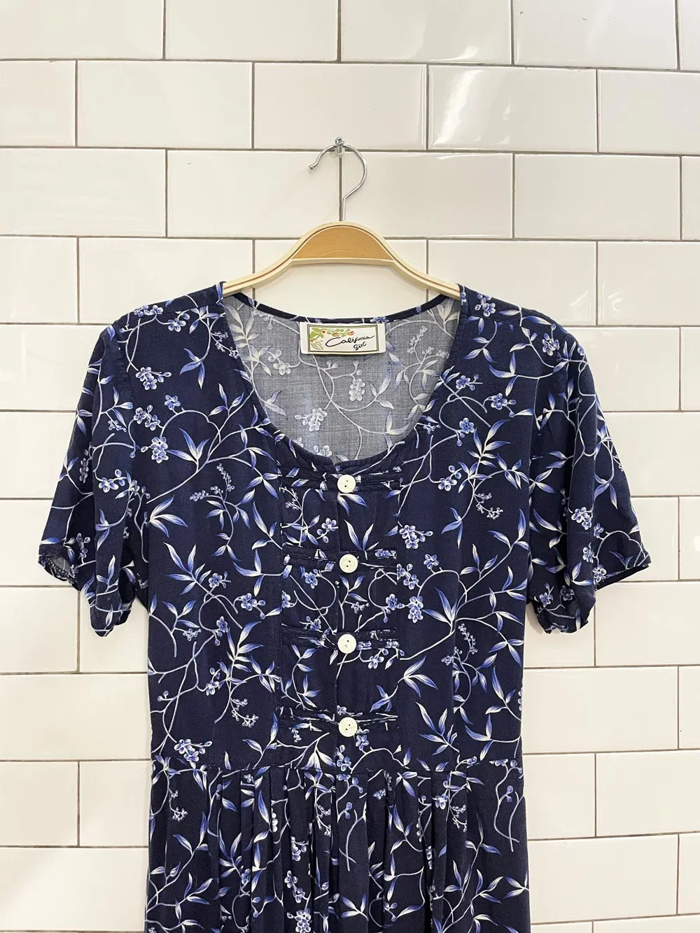 vintage 00s california girl floral tie back maxi dress sold by Good Market Thrift Store