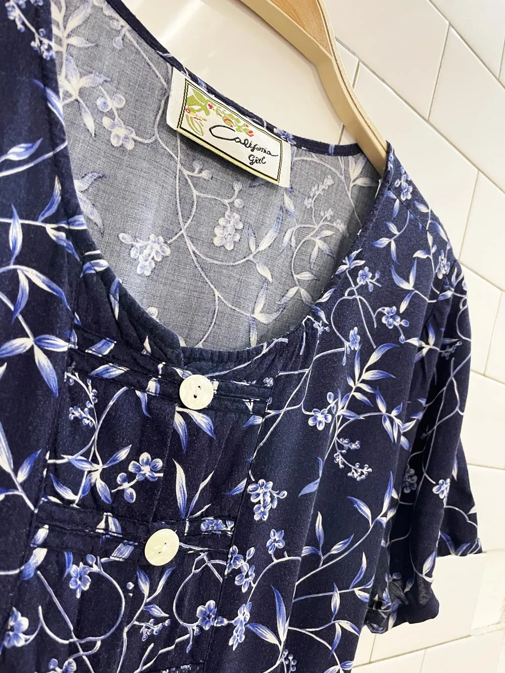 vintage 00s california girl floral tie back maxi dress sold by Good Market Thrift Store product image thumbnail 2