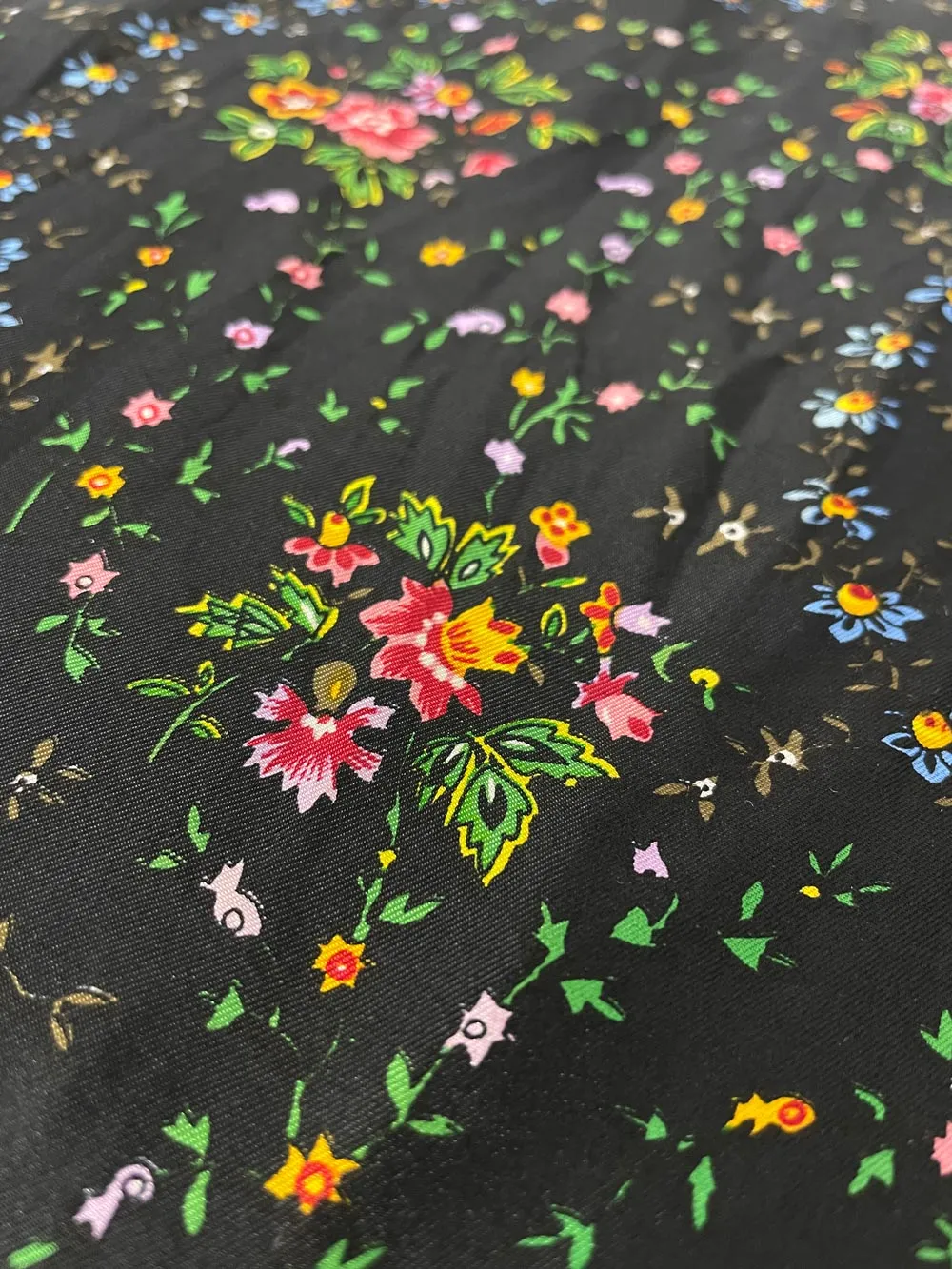 vintage echo micro floral silk scarf sold by Good Market Thrift Store product image thumbnail 2