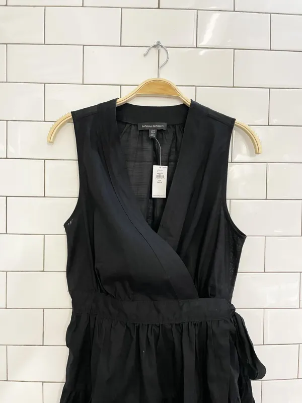 nwt banana republic stampa tiered wrap mini dress sold by Good Market Thrift Store