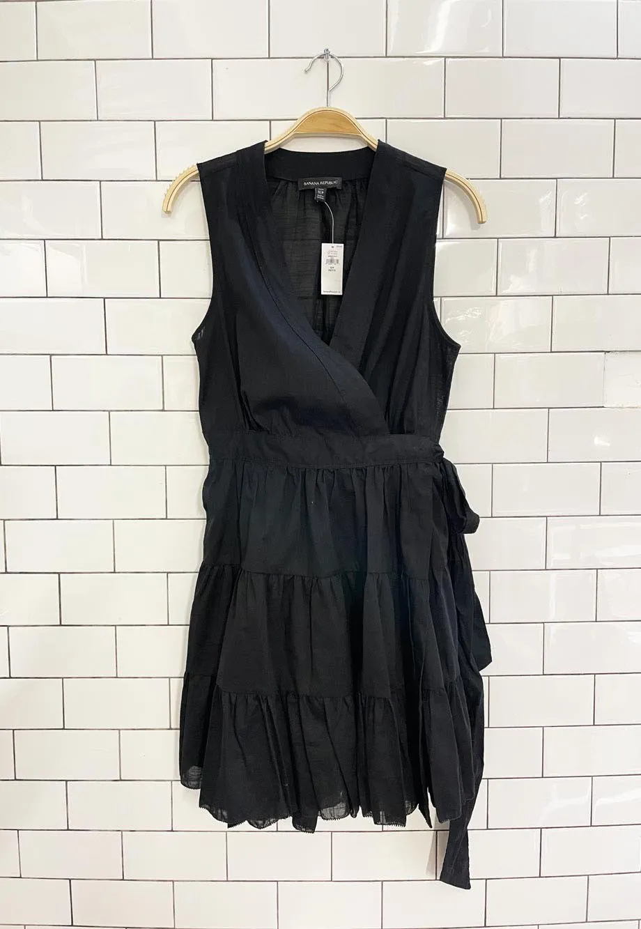 nwt banana republic stampa tiered wrap mini dress sold by Good Market Thrift Store product image thumbnail 3