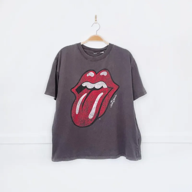 rolling stones x h&m tongue graphic tee sold by Good Market Thrift Store